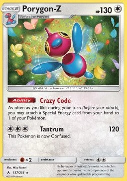 Porygon-Z UNB-157 Holo Rare Deutsch