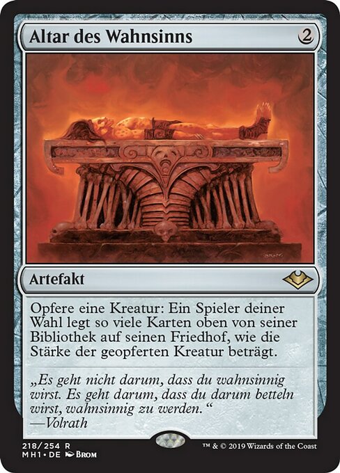 Altar des Wahnsinns MH1-218 Rare Deutsch