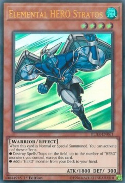 Elemental HERO Stratos BLHR-EN061 Ultra Rare Englisch
