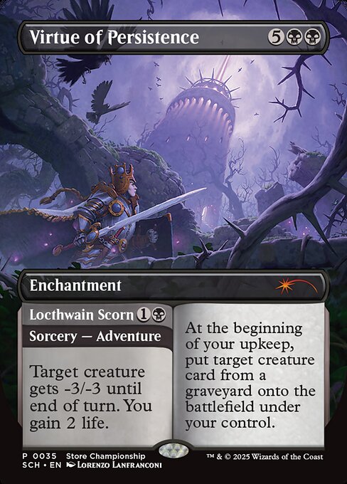 Virtue of Persistence // Locthwain Scorn - Back Face