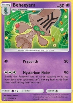 Beheeyem UNM-91 Rare Deutsch