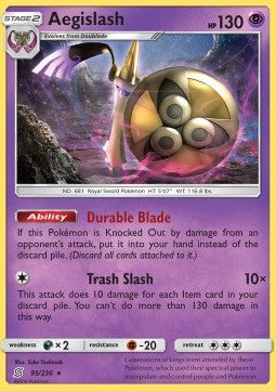 Aegislash UNM-95 Holo Rare Deutsch