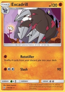 Excadrill UNM-119 Rare Deutsch