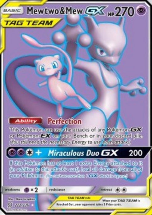 Mewtwo & Mew GX UNM-222 Ultra Rare Englisch
