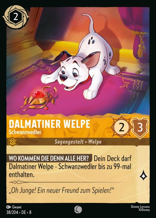 Dalmatiner Welpe - Schwanzwedler 8JAF-038 Common Deutsch