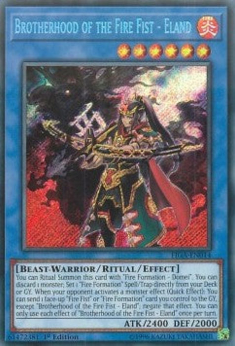 Brotherhood of the Fire Fist - Eland FIGA-EN014 Secret Rare Englisch