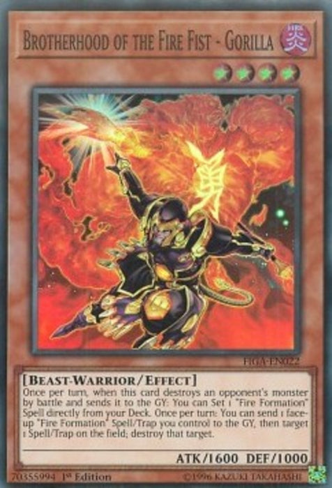 Brotherhood of the Fire Fist - Gorilla FIGA-EN022 Super Rare Englisch
