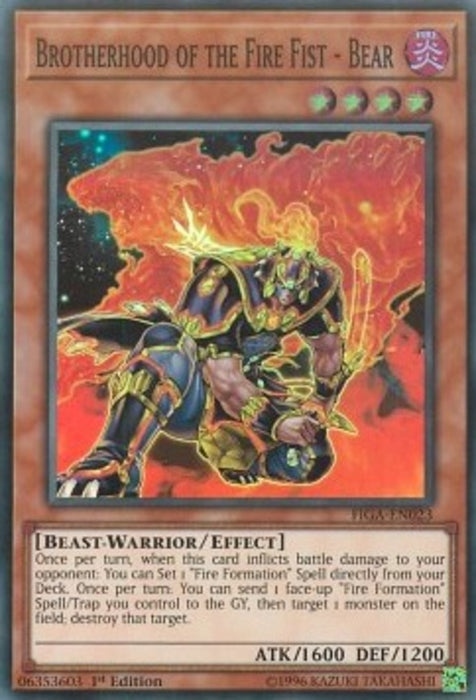 Brotherhood of the Fire Fist - Bear FIGA-EN023 Super Rare Englisch