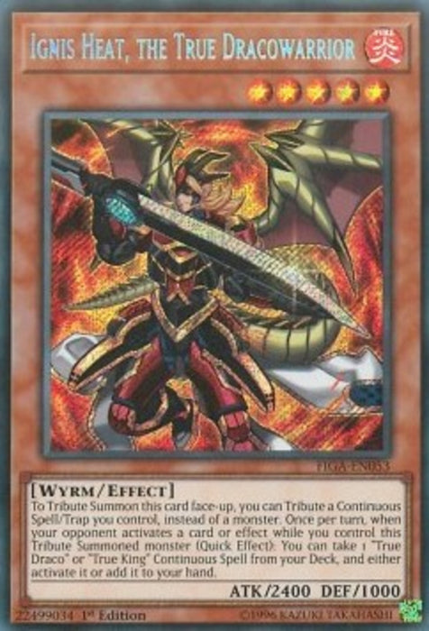 Ignis Heat, the True Dracowarrior FIGA-EN053 Secret Rare Englisch