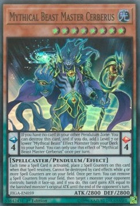 Mythical Beast Master Cerberus FIGA-EN059 Super Rare Amerikanisch