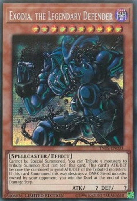 Exodia, the Legendary Defender TN19-EN003 Secret Rare Englisch