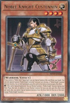 Noble Knight Custennin MP19-EN141 Rare Englisch