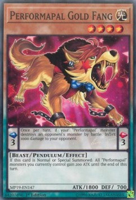 Performapal Gold Fang MP19-EN147 Common Englisch