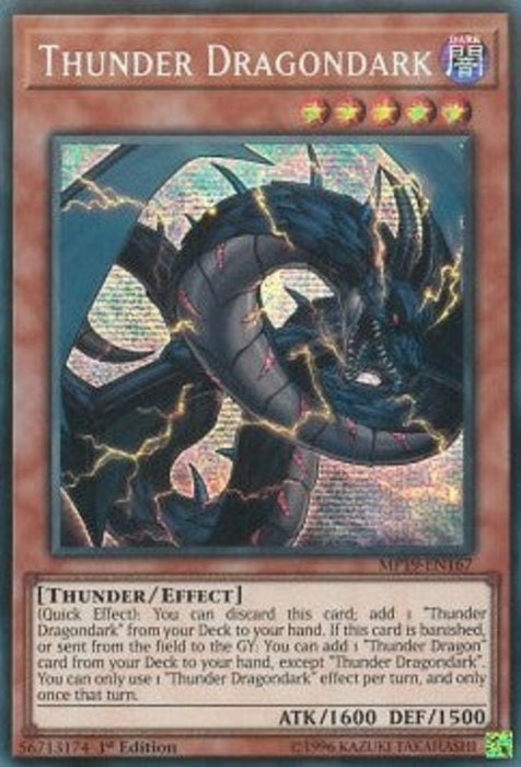 Thunder Dragondark MP19-EN167 Secret Rare Englisch