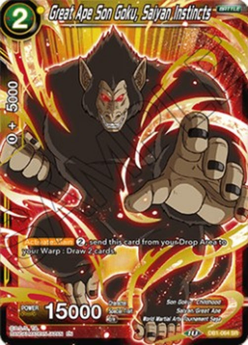 Great Ape Son Goku, Saiyan Instincts DB1 Super Rare Englisch