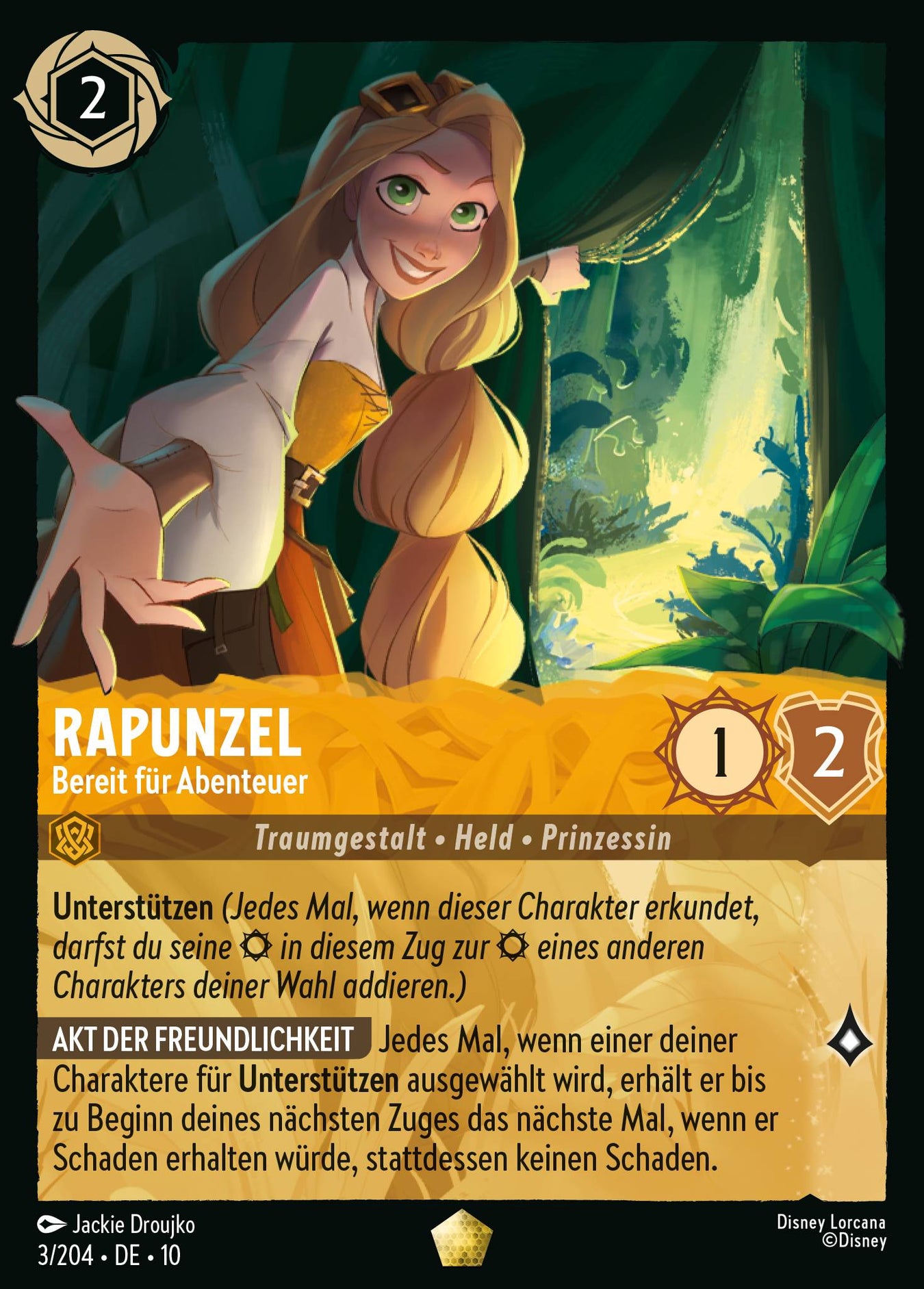 Alle Rapunzel Charakterkarten in Disney Lorcana