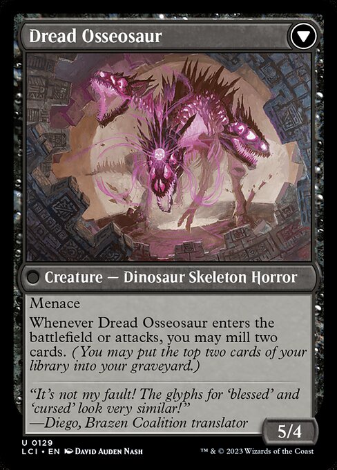 Visage of Dread // Dread Osseosaur - Back Face