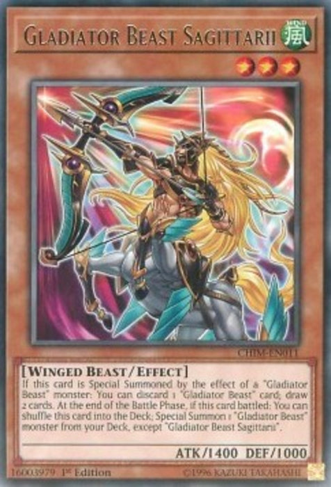 Gladiator Beast Sagittarii CHIM-EN011 Rare Englisch