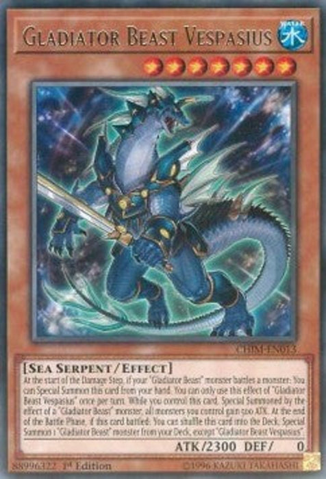Gladiator Beast Vespasius CHIM-EN013 Rare Englisch