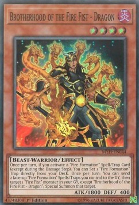 Brotherhood of the Fire Fist - Dragon MYFI-EN044 Super Rare Englisch