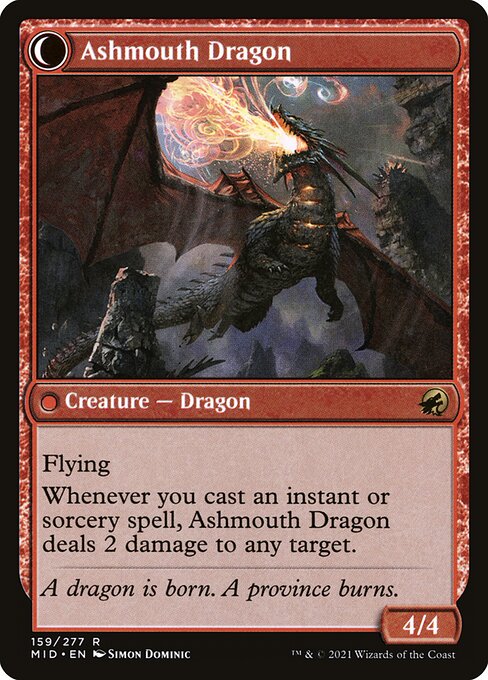 Smoldering Egg // Ashmouth Dragon - Back Face