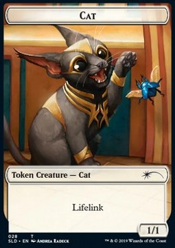Cat Token (White 1/1 Lifelink) (V.2) SLD-28 Token Englisch
