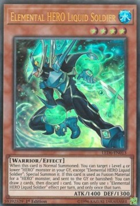 Elemental HERO Liquid Soldier LED6-EN013 Ultra Rare Englisch