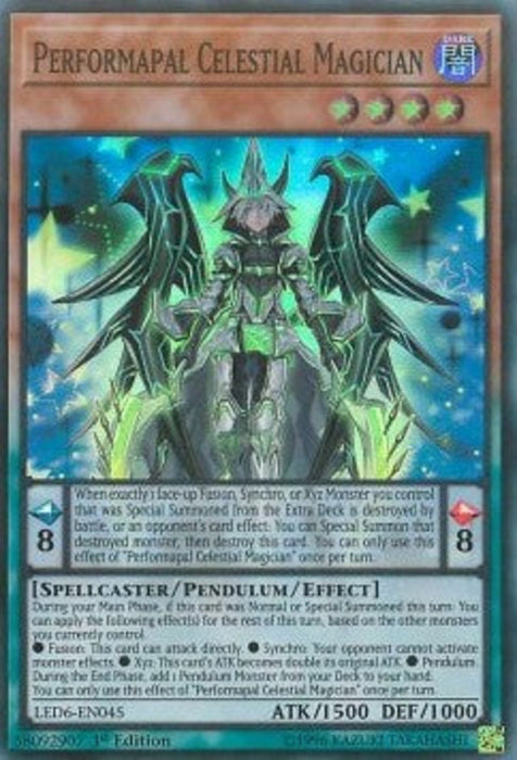 Performapal Celestial Magician LED6-EN045 Super Rare Englisch
