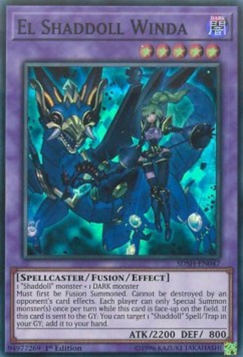 El Shaddoll Winda SDSH-EN047 Super Rare Englisch