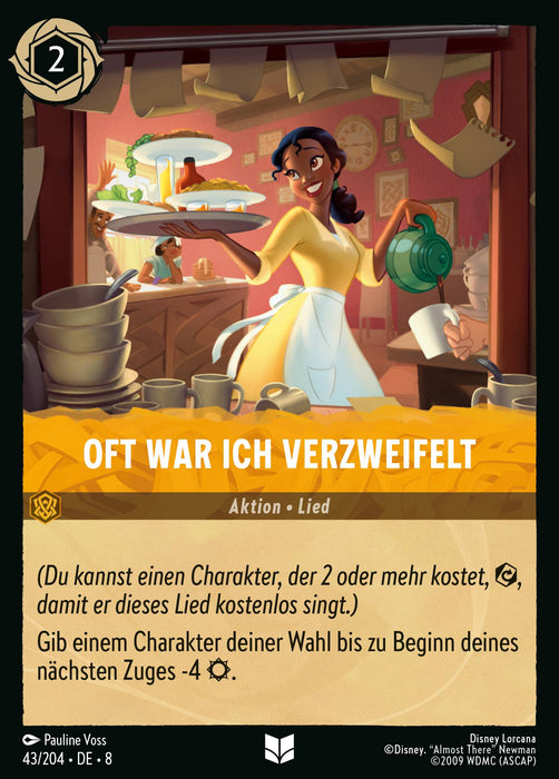 Oft war ich verzweifelt 8JAF-043 Uncommon Deutsch