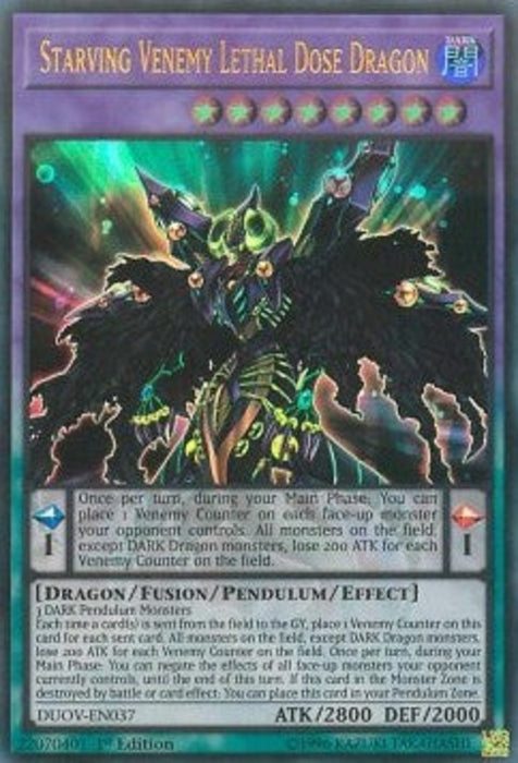 Starving Venemy Lethal Dose Dragon DUOV-EN037 Ultra Rare Englisch
