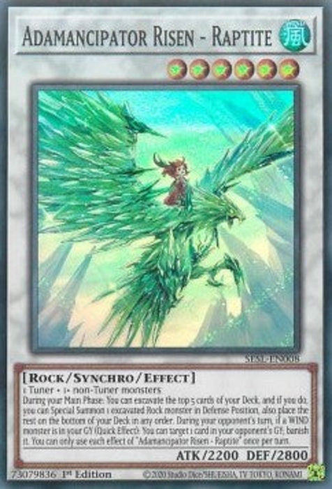 Adamancipator Risen - Raptite SESL-EN008 Super Rare Englisch