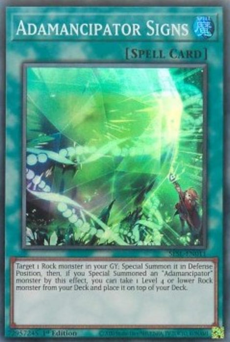 Adamancipator Signs SESL-EN011 Super Rare Englisch