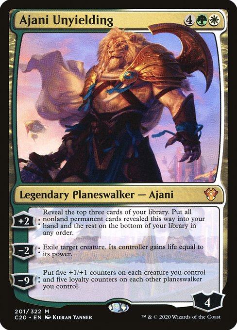 Ajani Unyielding C20-201 Mythic Englisch