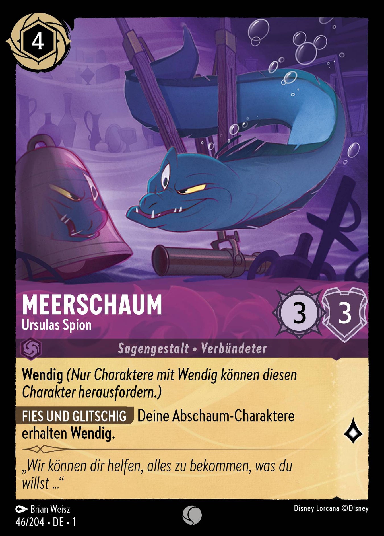 Alle Meerschaum Charakterkarten in Disney Lorcana