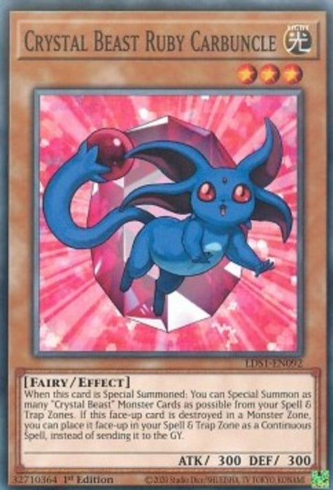Crystal Beast Ruby Carbuncle LDS1-EN092 Common Englisch