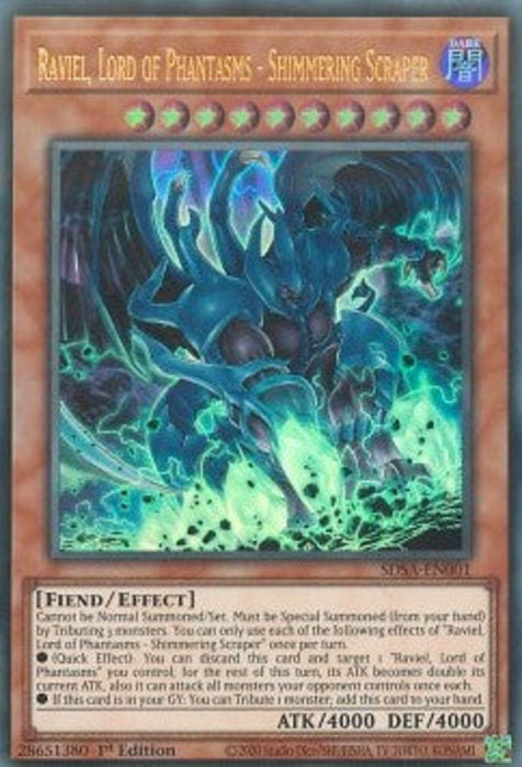 Raviel, Lord of Phantasms - Shimmering Scraper SDSA-EN001 Ultra Rare Englisch