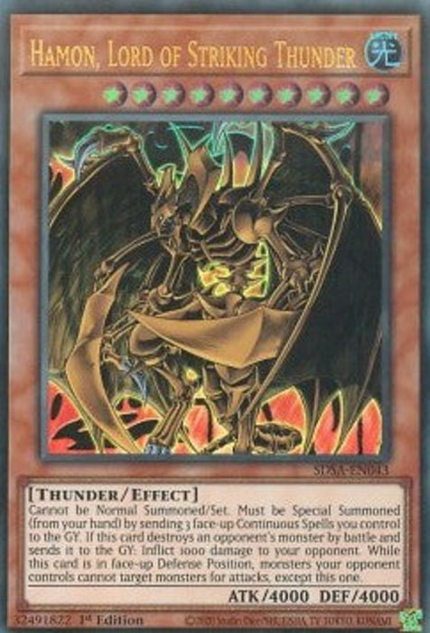 Hamon, Lord of Striking Thunder SDSA-EN043 Ultra Rare Englisch