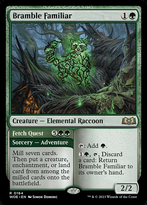 Bramble Familiar // Fetch Quest - Back Face