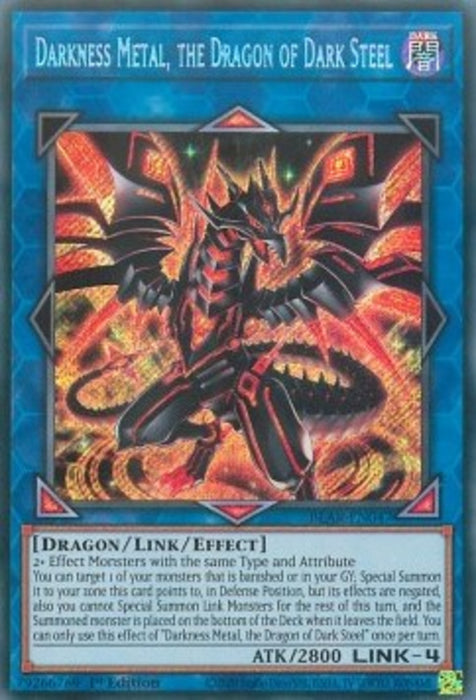 Darkness Metal, the Dragon of Dark Steel BLAR-EN047 Secret Rare Englisch