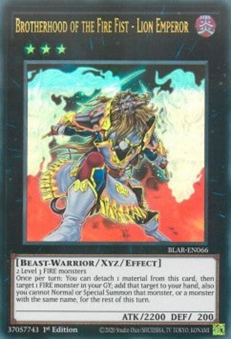 Brotherhood of the Fire Fist - Lion Emperor BLAR-EN066 Ultra Rare Englisch