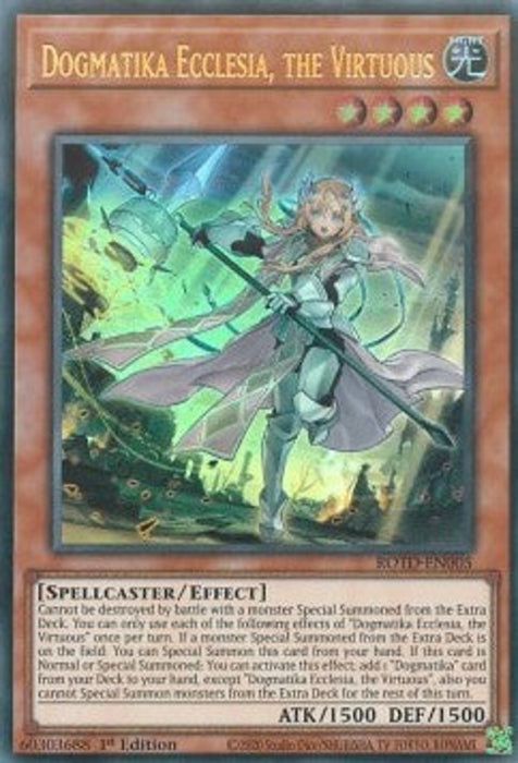 Dogmatika Ecclesia, the Virtuous (V.1) ROTD-EN005 Ultra Rare Englisch