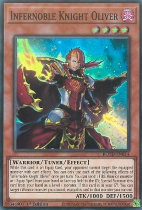 Infernoble Knight Oliver ROTD-EN014 Super Rare Englisch