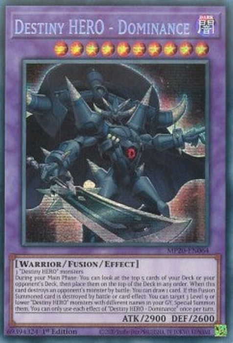 Destiny HERO - Dominance MP20-EN064 Secret Rare Englisch