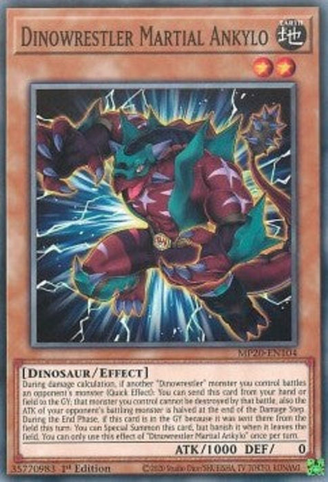 Dinowrestler Martial Ankylo MP20-EN104 Common Englisch