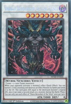 Draco Berserker of the Tenyi MP20-EN166 Secret Rare Amerikanisch