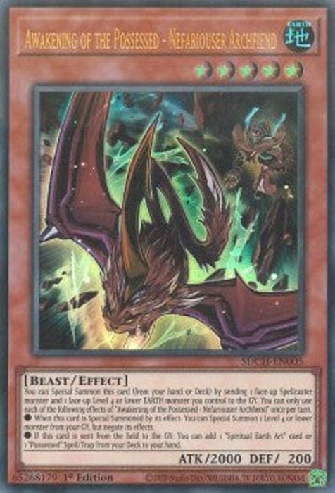 Awakening of the Possessed - Nefariouser Archfiend SDCH-EN005 Ultra Rare Englisch