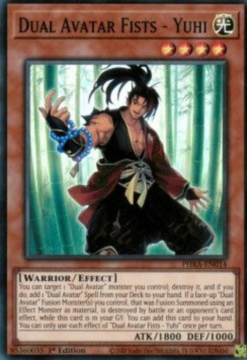 Dual Avatar Fists - Yuhi PHRA-EN014 Super Rare Englisch