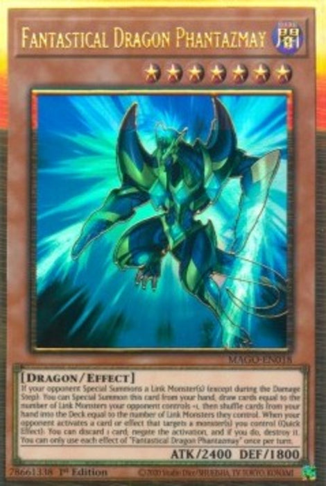 Fantastical Dragon Phantazmay MAGO-EN018 Premium Gold Rare Englisch