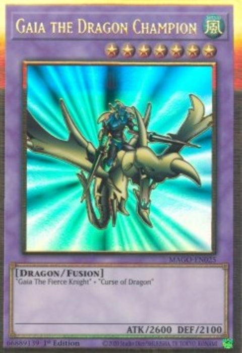Gaia the Dragon Champion MAGO-EN025 Premium Gold Rare Englisch